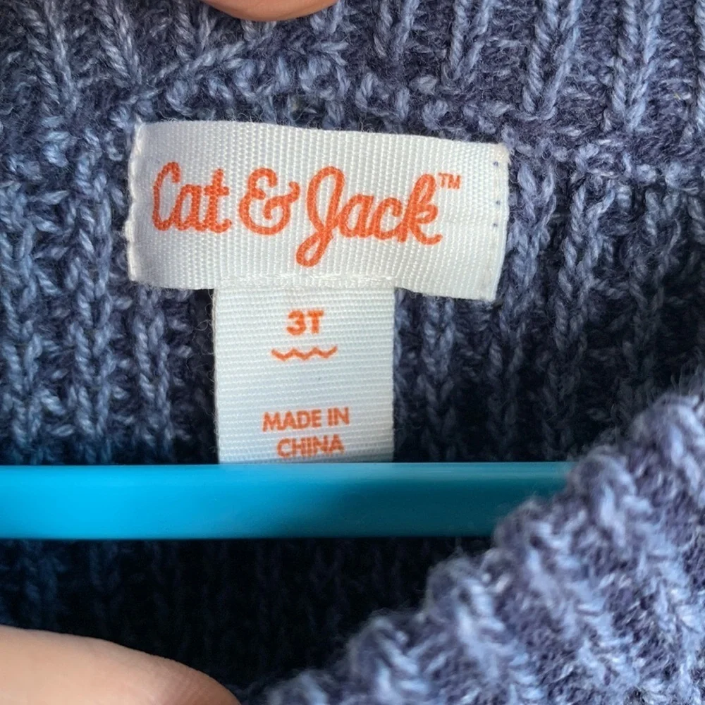 Cat & Jack Knit Cotton Long Sleeve Kids Boys Sweater sz 3T